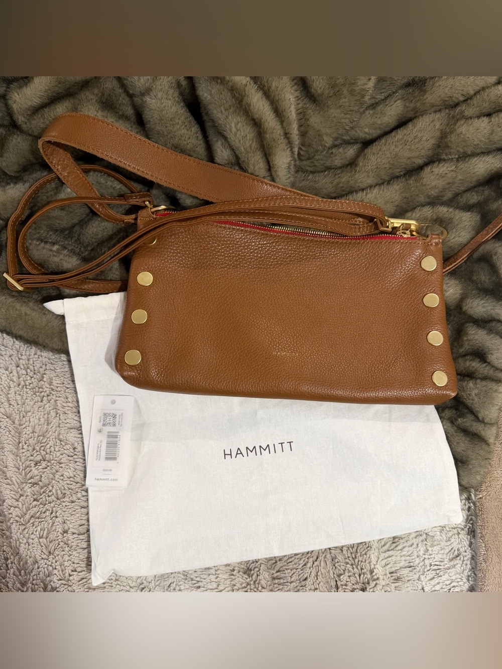 HAMMITT Kyle mahogany pebble/gold zip